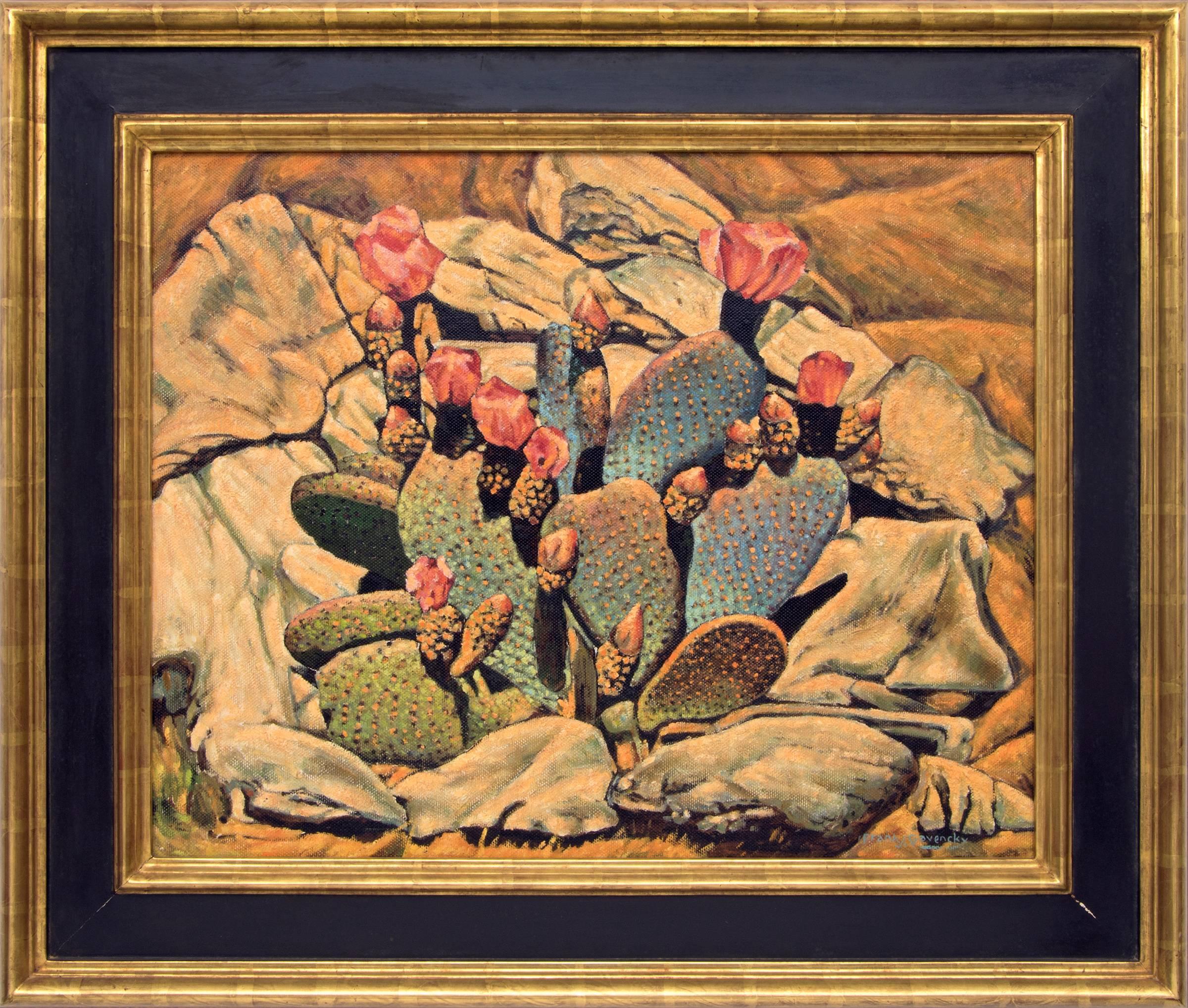 Frank J. Gavencky Still-Life Painting - Flowering Cactus