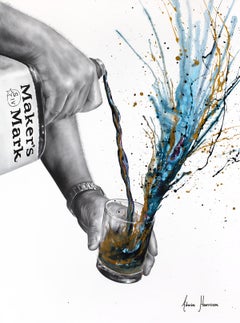 Whiskey Wish, stampa giclée decorata a mano, edizione limitata