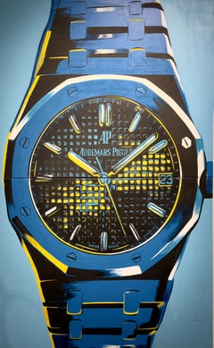 Big Bezel, Large 96 x 60 Acrylic on Canvas, Pop Art, New Condition
