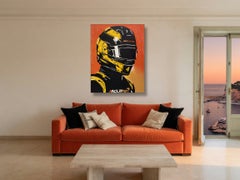 Sennaman Large Acrylic Painting on Canvas: McLaren Tribute