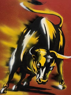 No Fear, Abstract Acrylic Painting on Canvas, 2010s, Signed, 48x36"