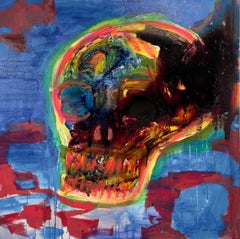 Super Skull, Contemporary Figurative Painting, Oil on Canvas, 39.25"