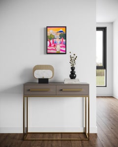 Silver Cloud, Contemporary Figurative Oil Painting, Framed, 13 x 17