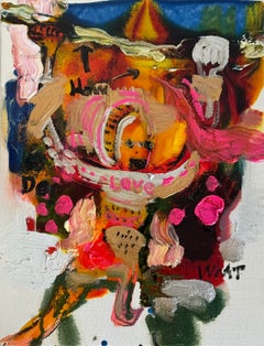 Love and What, Contemporary Figurative Oil Painting on Canvas, Framed
