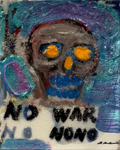 No War: Contemporary Figurative Painting, Framed Oil on Canvas