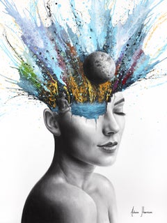 The Moon For You, Hand Embellished Giclée Print, Limited Edition