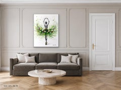 «Flower Garden Dancer», lámina giclée decorada a mano, edición limitada