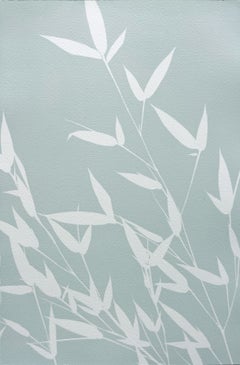 „Green Bamboo II“ (Original-Cyanotypie, 18 x 12 Zoll)