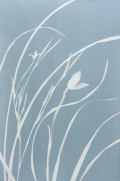 „Silver Iris I“ (Original-Cyanotypie, 18 x 12 Zoll, grau)