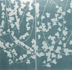 Dittico “Silver Ivy” (due monotipi da 35 x 18 pollici)