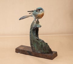 High Point, Bronze American Kestrel Sculpture, Falcon, Realist, Edition 12/27