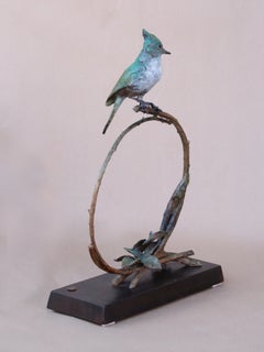 „Opportunity“, Skulptur eines bronzefarbenen Singvogels, realistisch, Set, signiert, Auflage 17/75