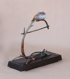 „Eternity“, Skulptur eines Singvogels aus Bronze, realistischer Stil, signiert, Auflage 17/75