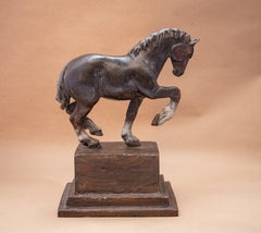 «Power II», escultura de un caballo de bronce, estilo realista, firmada, edición 6/30