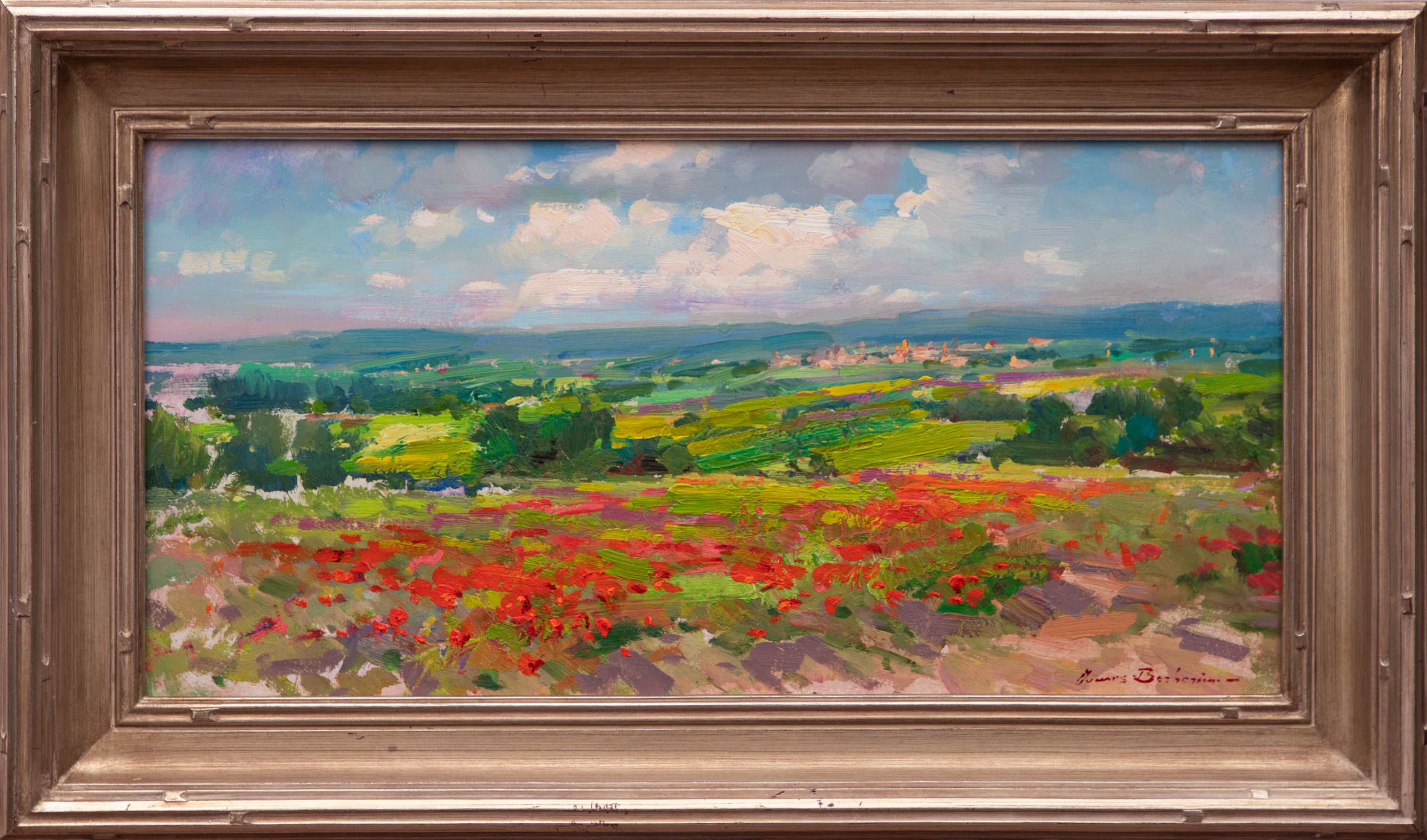 Ovanes Berberian Landscape Painting - Burgundy Fields (France)