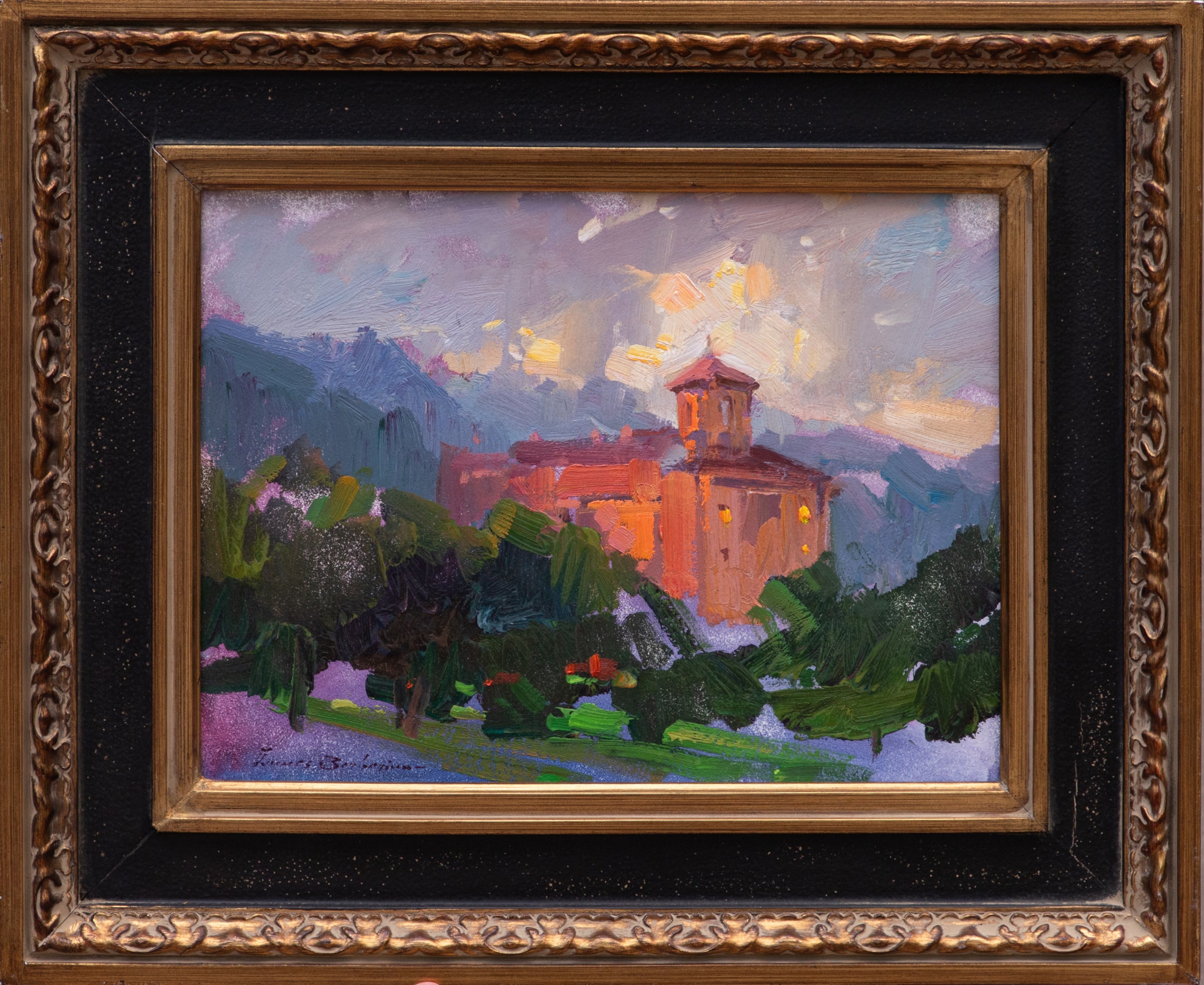 Ovanes Berberian Landscape Painting - Passing Storm at the Broadmoor