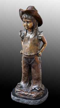 «Lil Chaps», escultura de bronce, figurativa, realista, firmada, edición 2/20.