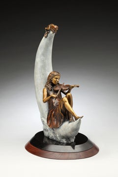 Luna Tunes, Whimsical Bronze Sculpture, Realist, Edition 11/20