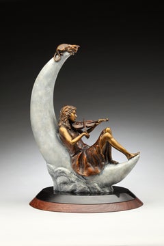 Luna Tunes, Whimsical Bronze Sculpture, Realist, Edition 11/20