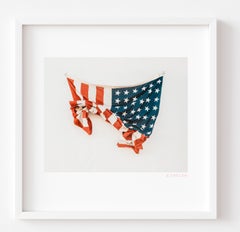 Found Flag, Color Photography, 17 X 22 Print, Signed