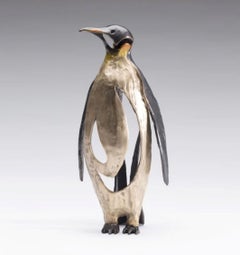 Doc, sculpture de pingouin en bronze en édition limitée, signée, n° 27/50, 10 pouces