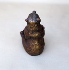„Gone Fishin’“, limitierte Auflage 5/50, Bärenskulptur aus Bronzeguss, 3,25"