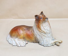 Skye, limitierte Auflage (2/30), aus Bronze gegossene Skulptur eines Rough Collies, 15"