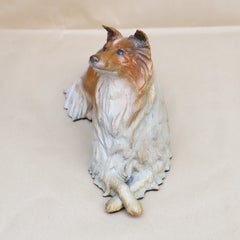 Skye, limitierte Auflage (2/30), aus Bronze gegossene Skulptur eines Rough Collies, 15"