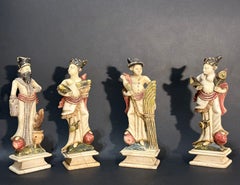 « Les quatre saisons » Ensemble en albâtre polychrome, Nord de l'Italie, XVIIe siècle