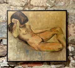 Nudo Di Donna Scuola Francese Neo Espressionista Monogrammato