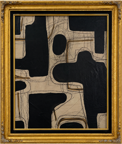 Constructed Memory by Murray Duncan, 2026, Mixed Media on Board, Gilded Frame