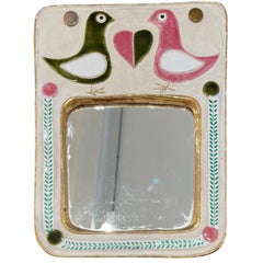 Mirror N°ESP457, Art Nouveau Ceramic Sculpture, 20th Century, 24.5 cm