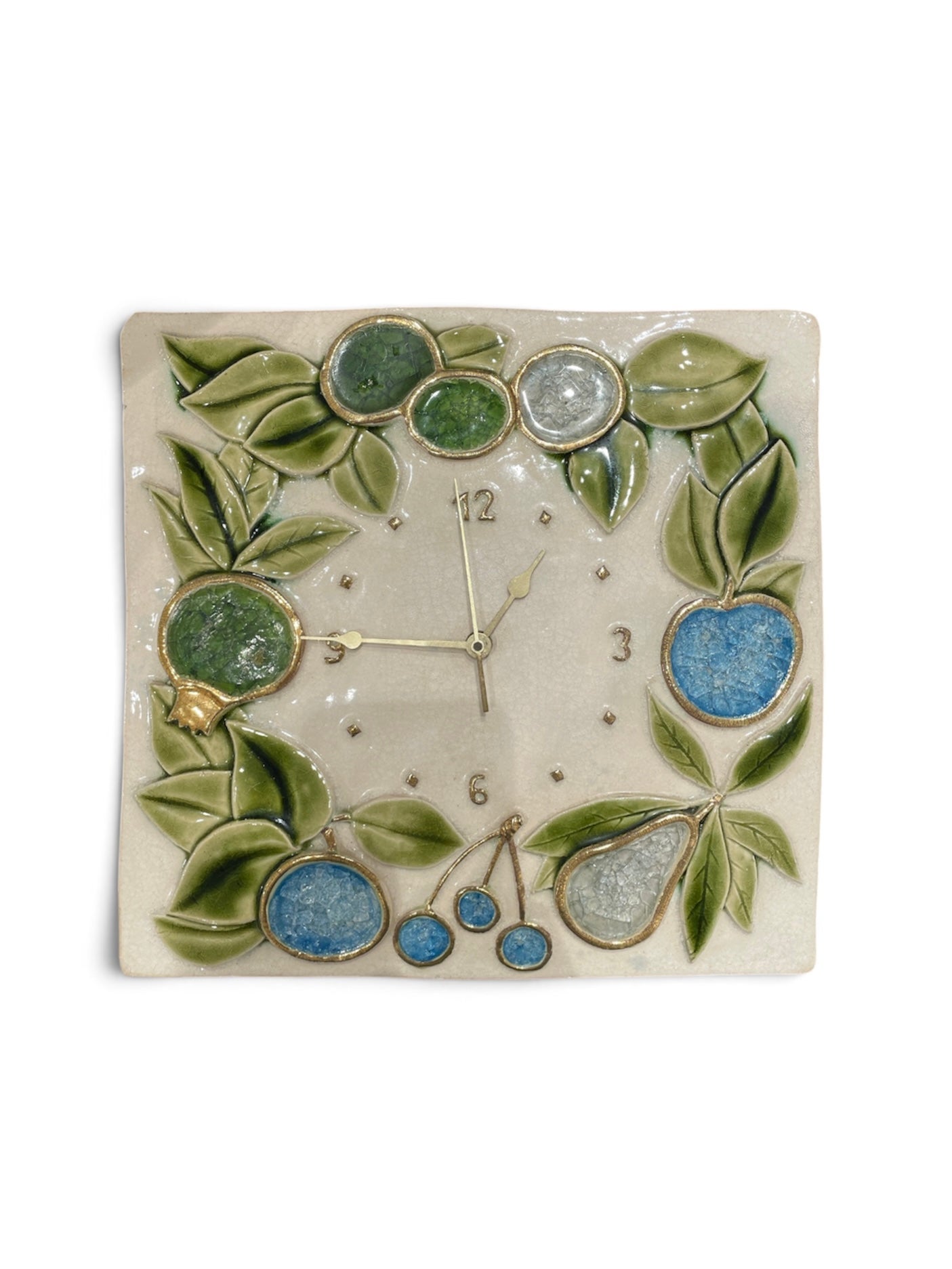 Mithé Espelt Abstract Sculpture - Functioning Clock N°ESP463, 20th Century Ceramic Sculpture, Excellent