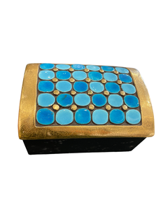 Ceramic Jewelry Box N°ESP375, Art Nouveau, 20th Century, 10x14.5 CM