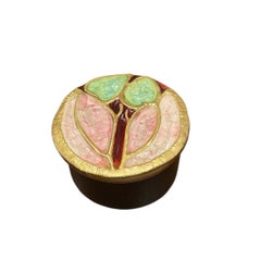 Ceramic Flower Jewelry Box N°ESP310, Art Nouveau, 9\" Diameter