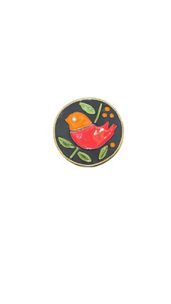 Ceramic Bird Jewelry Box N°ESP290, Art Nouveau, 20th Century, 6.5"