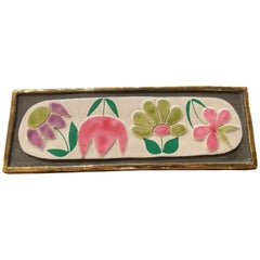 Ceramic Flowers Jewelry Box N°ESP255, Art Nouveau, 20th Century