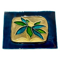 Ceramic Flower Jewelry Box N°ESP254, Art Nouveau, 20th Century, Signed