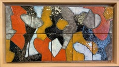 Ceramic Abstract Fresco N°JAC11, 20th Century, Geometric Sculpture
