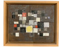 Jacotte Capron Ceramic Fresco N°JAC24, Abstract Sculpture 42cm