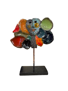 Jacotte & Roger Capron, Abstract Geometric Ceramic Sculpture, 8x10 cm