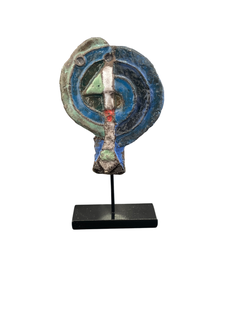 Jacotte & Roger Capron Keramik-Miniatur Nr. JAC155, abstrakte Geometrie