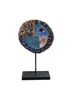 Jacotte & Roger Capron Ceramic Miniature N°JAC156, 11\" Abstract Art