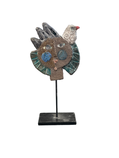 Jacotte & Roger Capron Keramik-Miniatur Nr. JAC157, abstrakte Skulptur