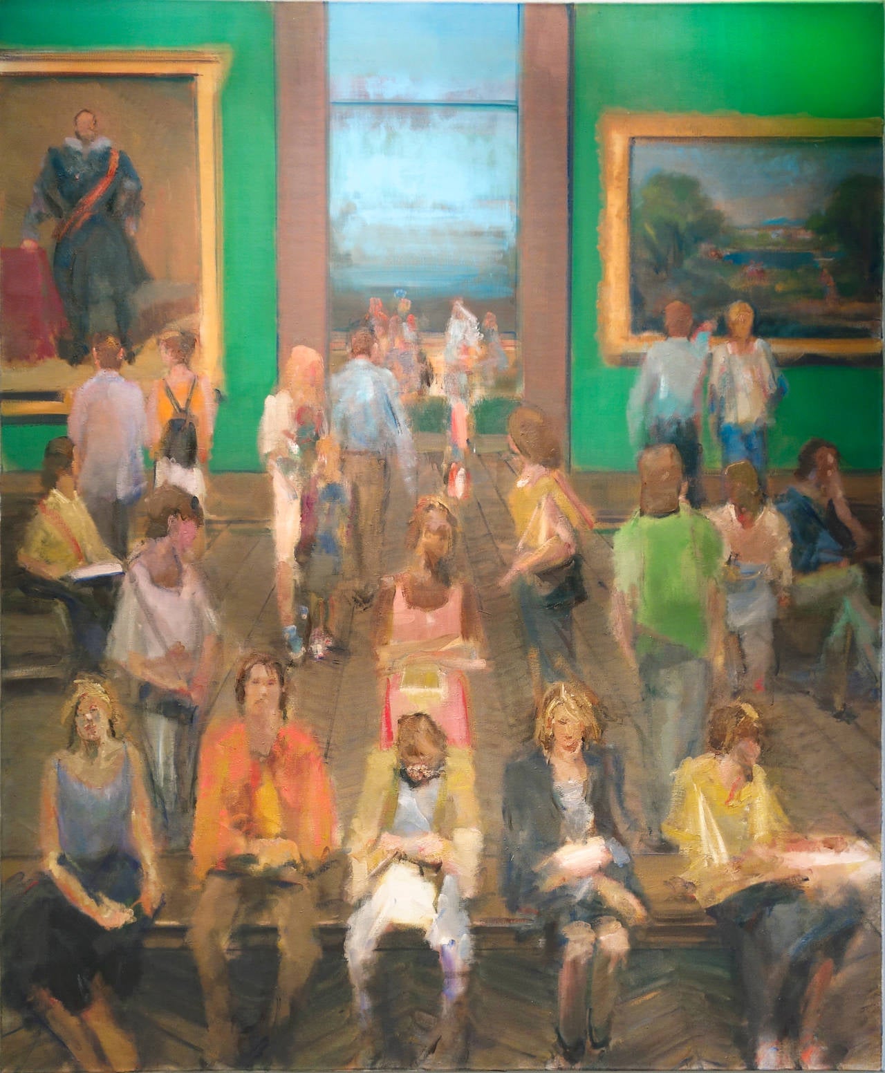 Simon Nicholas Figurative Painting - National Gallery IV