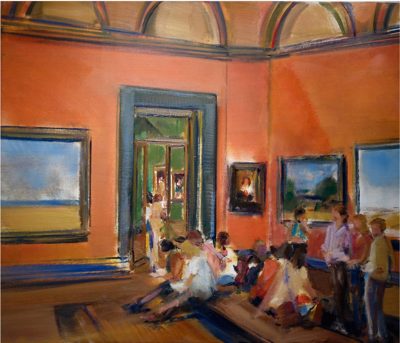 Simon Nicholas Figurative Painting - Gallery V