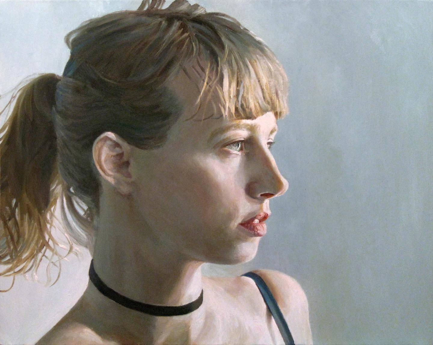 Portrait Painting de Stephen Wright - CATHERINE 6 - Realismo Contemporáneo / Arte Figurativo / Rubia