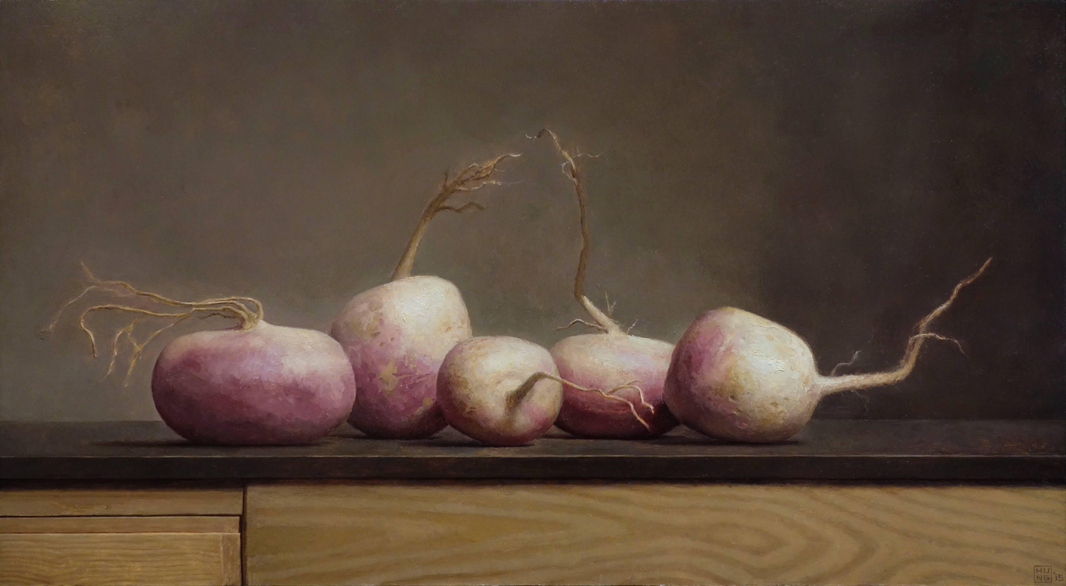 Samuel Hung Still-Life Painting - Turnips