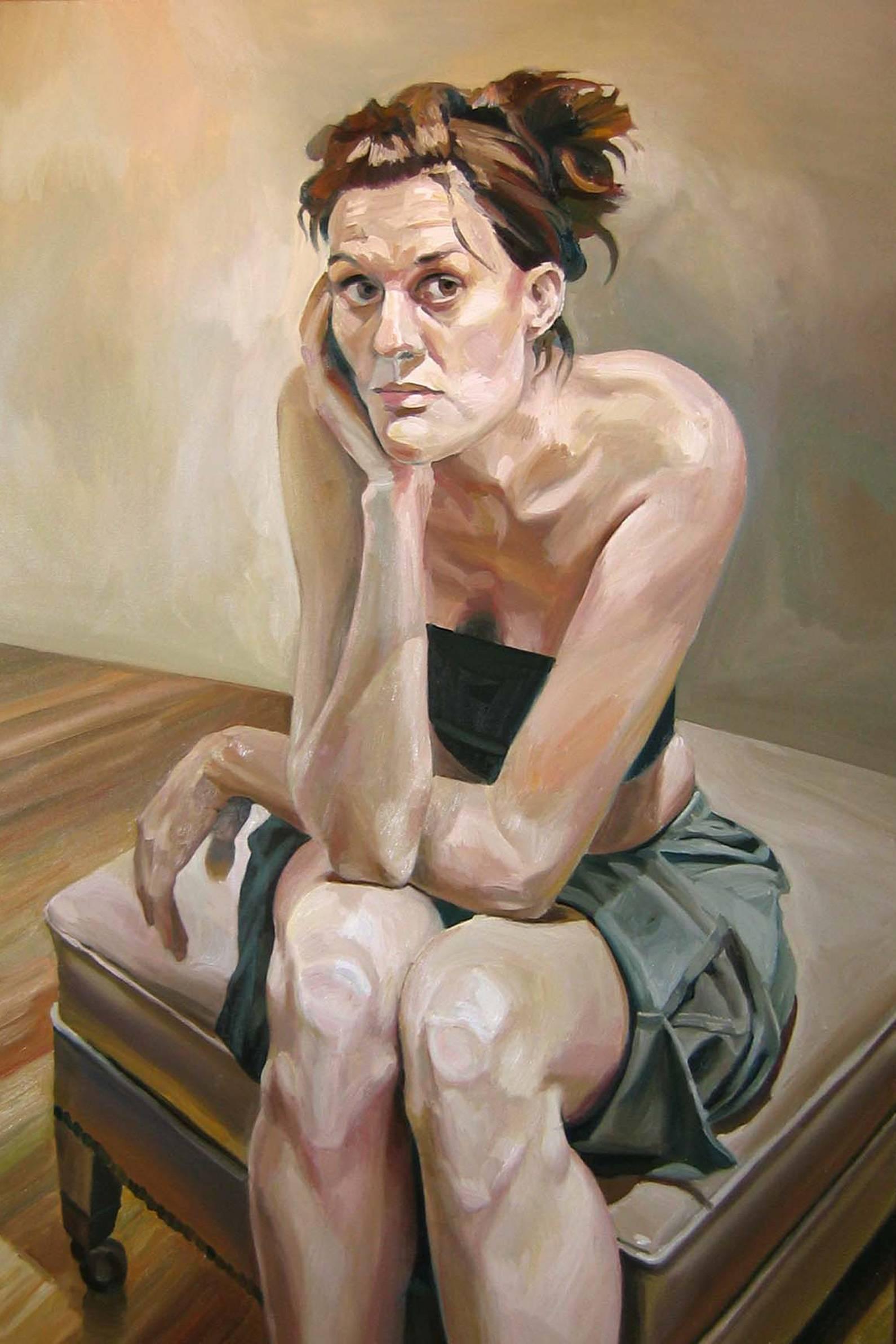 Stephen Wright Portrait Painting - A Pair of Knees