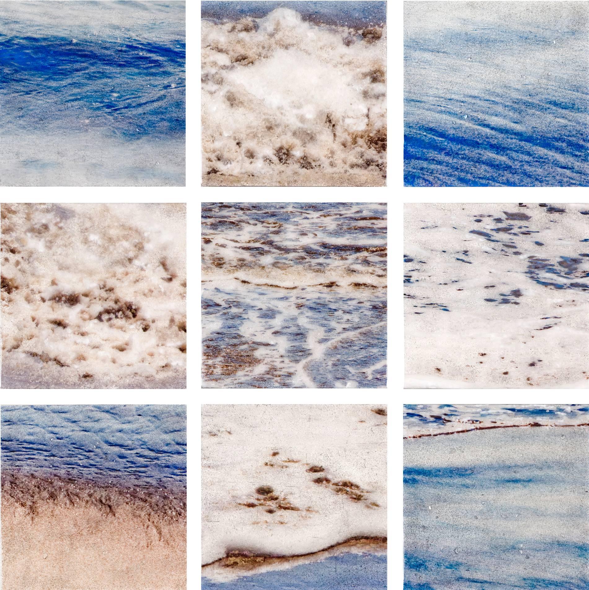 Beach Notations (9 Panels) - Mixed Media Art by Susan Goldsmith